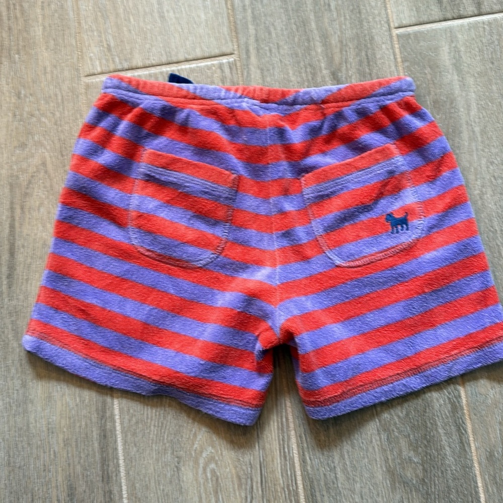Mini Boden Striped Terry Cloth Shorts - Picture 3 of 7